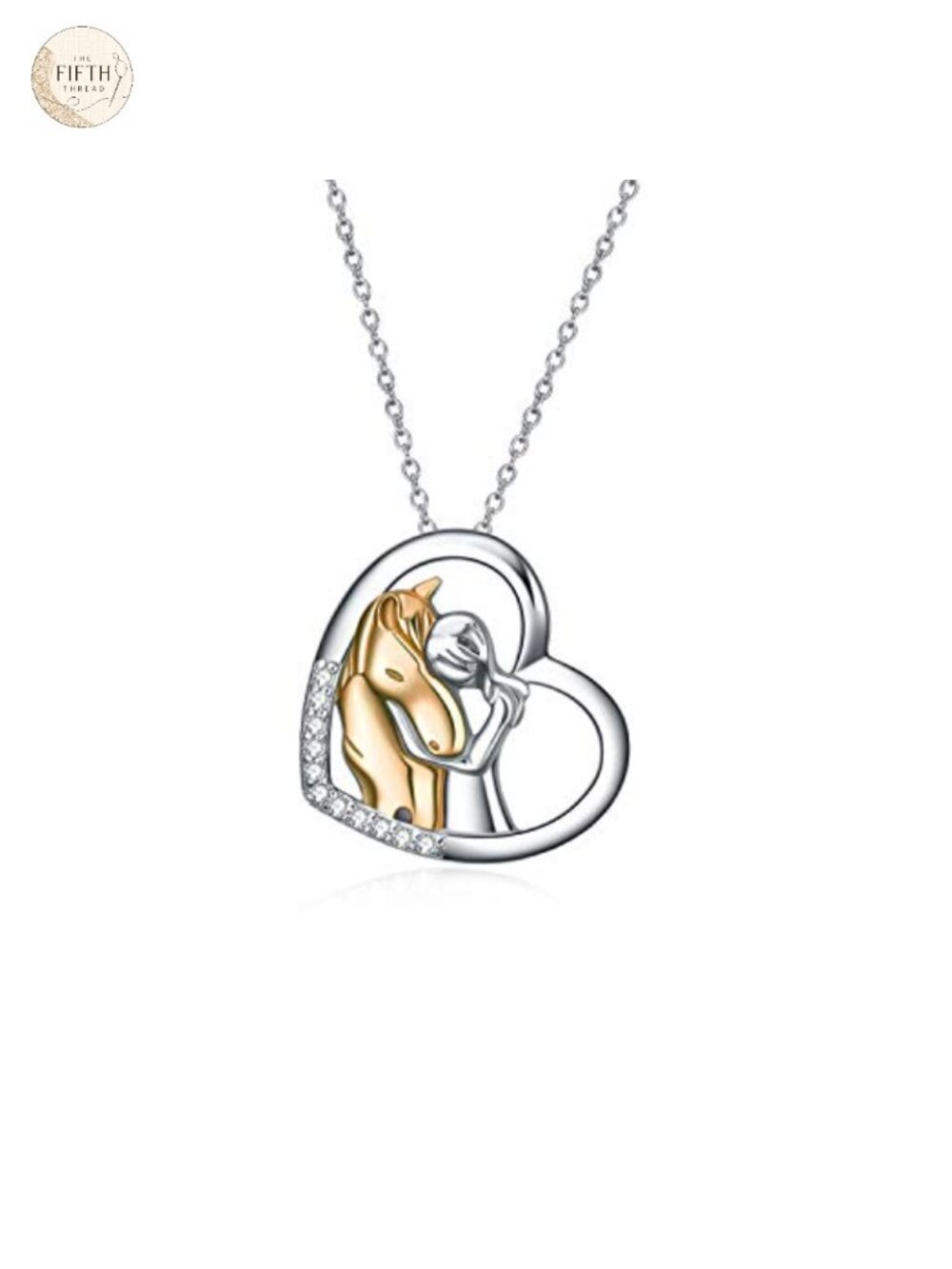 925 Sterling Silver Horse Pendant Necklace for Women